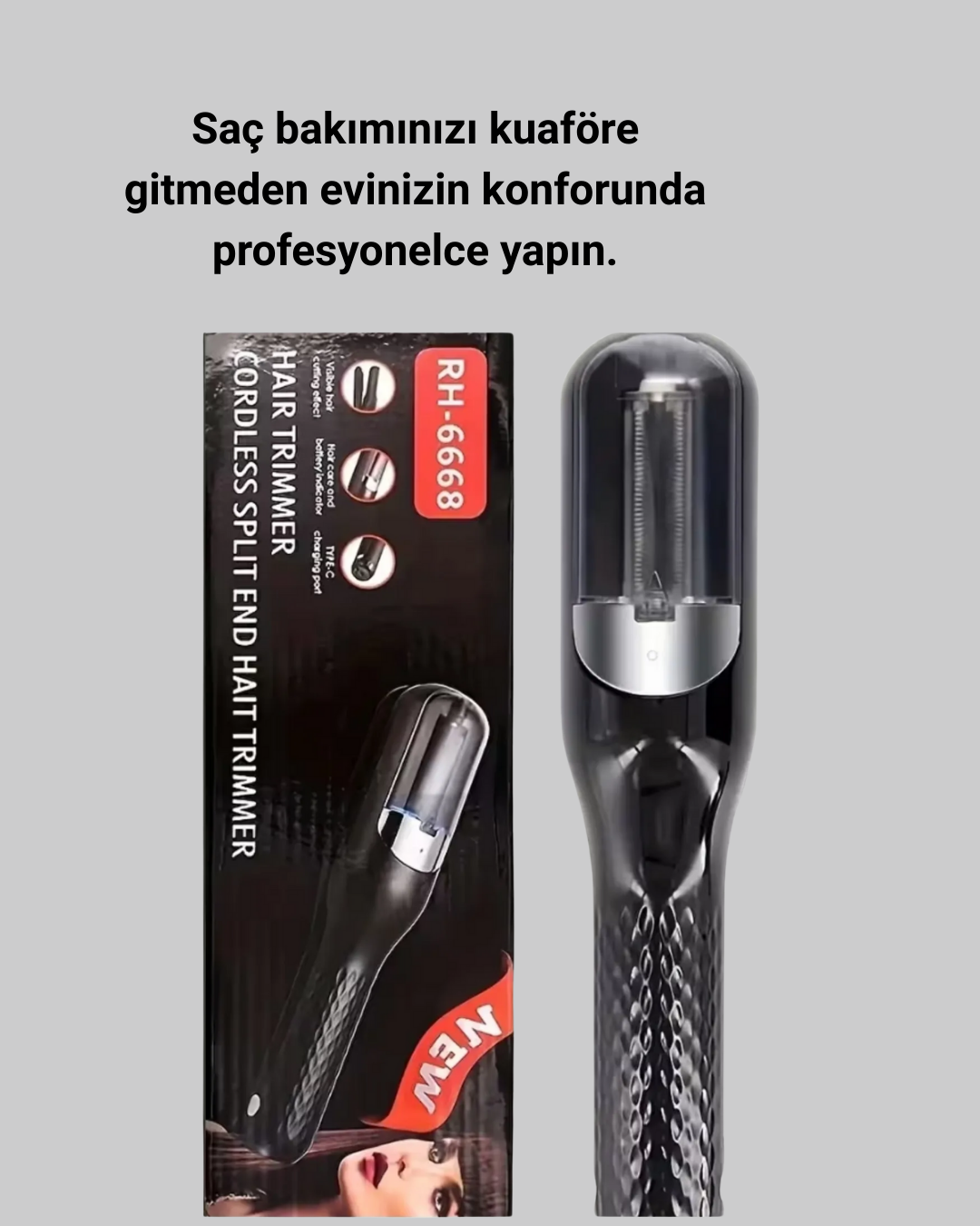 Profesyonel RH-6668 Şarjlı Elektrikli Saç Kesme ve Düzeltici Makine