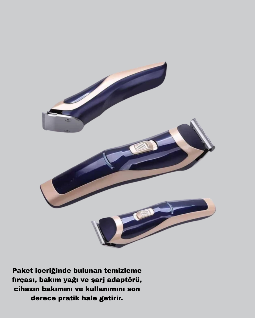 Profesyonel Şarjlı Saç ve Sakal Kesme Makinesi – Unisex, 12 mm Ayarlanabilir Başlık