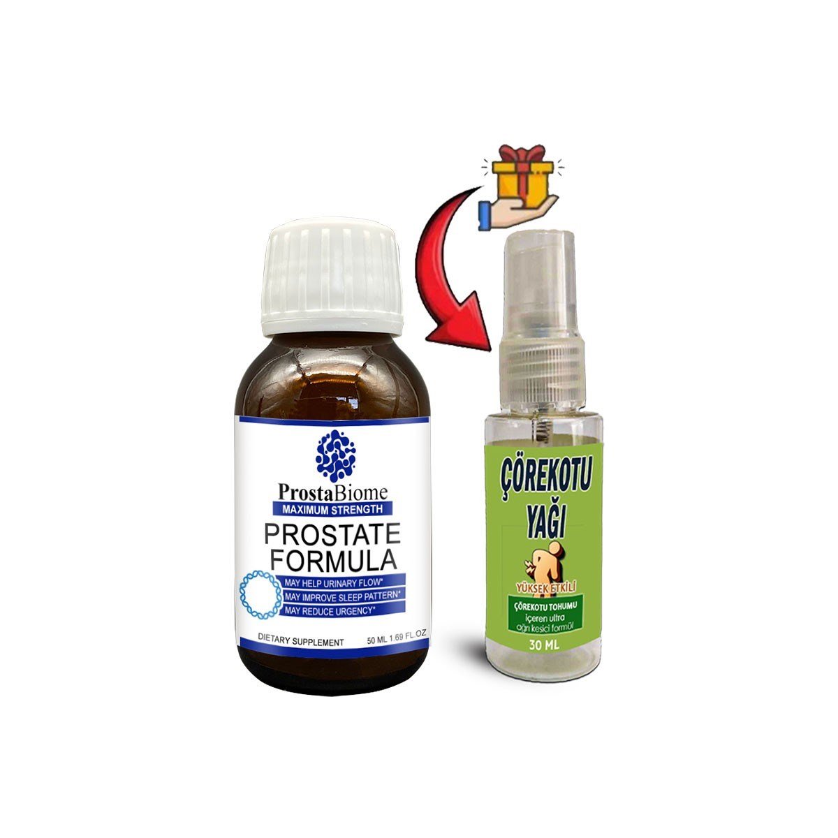 ProstaBiome 1 Kutu Erkeklere Özel 50 ml Şurup + 30 ml Çörek Otu Yağı