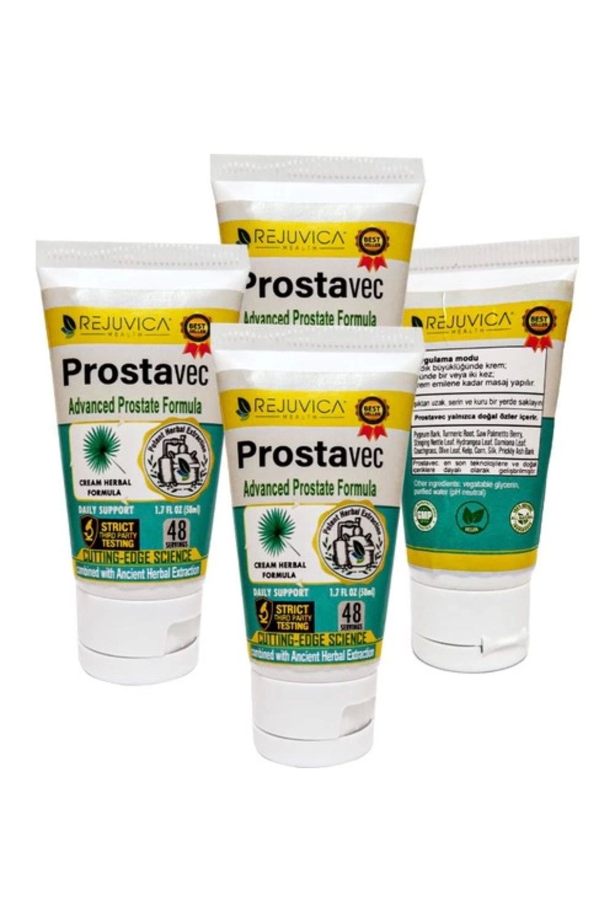 Prostavec  4 TANE X 50 ml Krem Erkeklerin Özel Sorununa Destekleyici Krem