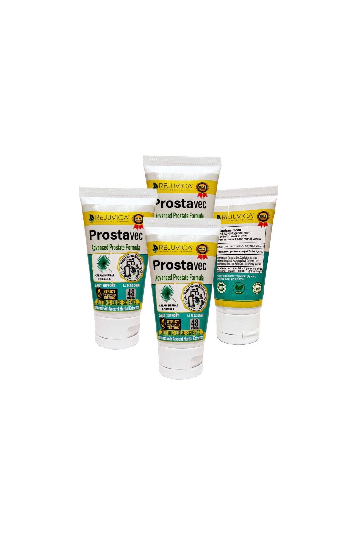 Prostavec Cream 50 ml 4 Adet / Erkeklerin Özel Sorununa Destekleyici Krem