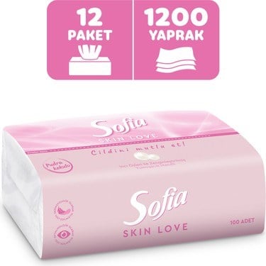 Pudra Kokulu Mendil 100'LÜ Paket 12 Adet