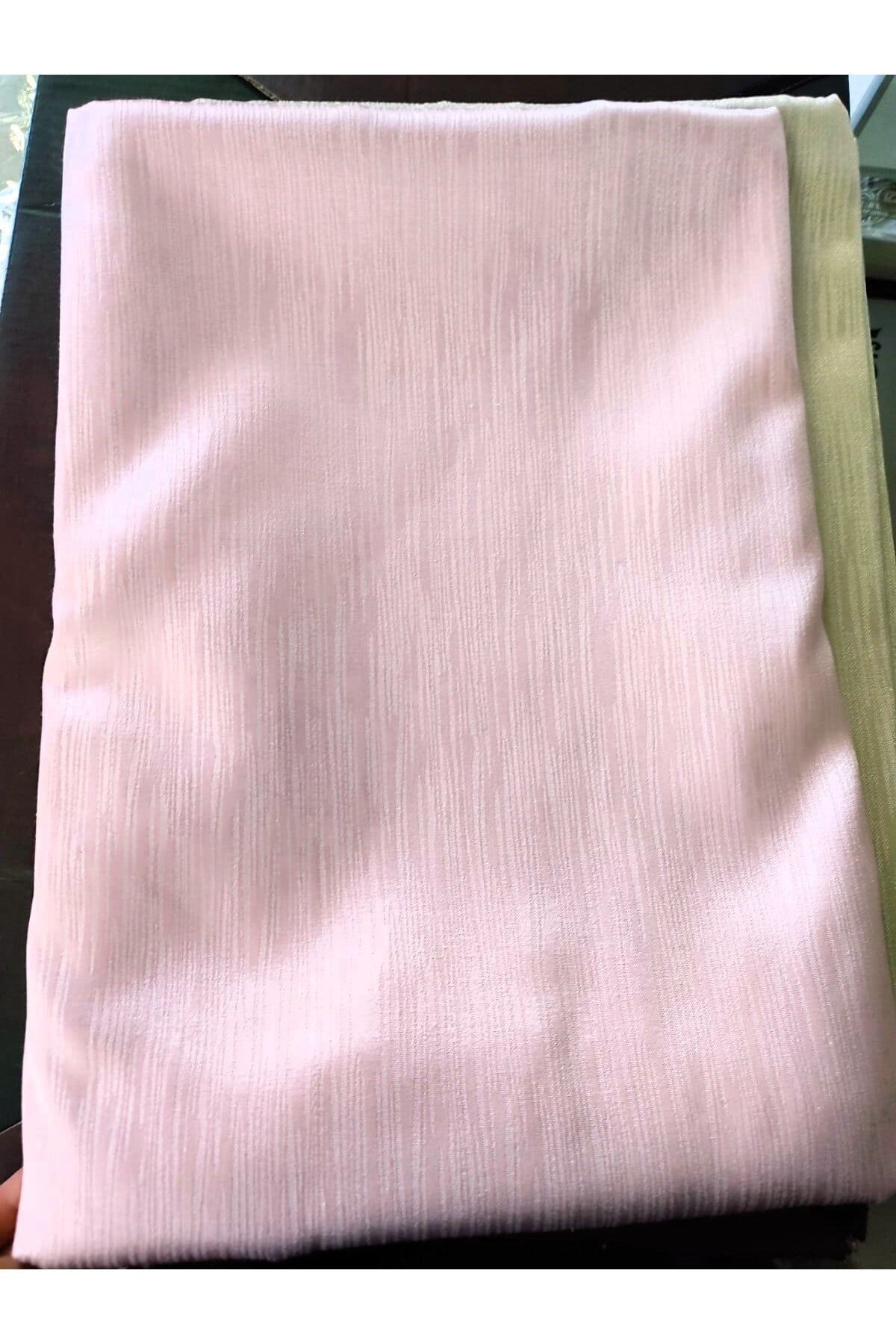 Pudra Tek Masa Örtüsü, Özel Dokuma Kumaş Masa Örtüsü 160x220cm