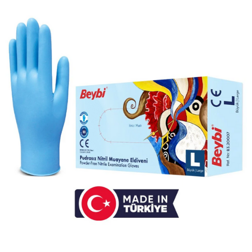 Pudrasız Nitril Muayene Eldiveni - Large (Büyük Boy)