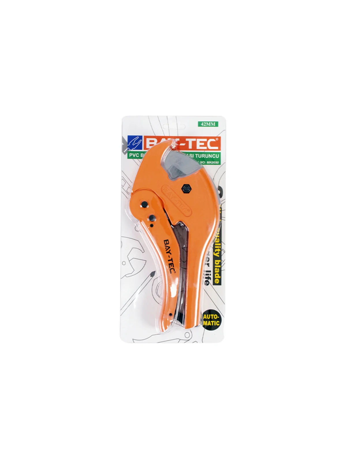 PVC Boru Kesme Makası, Turuncu 42 mm, MK0690