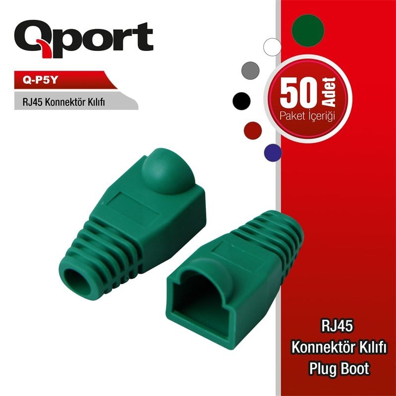 Q-P5Y 50 Lİ YEŞİL RJ45 KILIFI