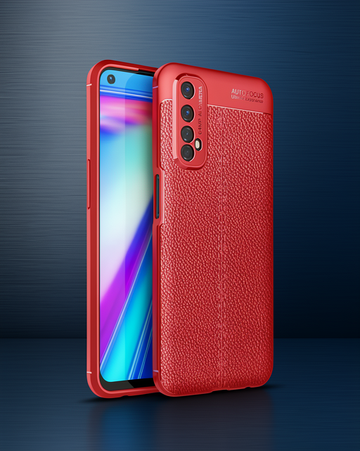 Realme 7 Kılıf Auto Focus Kapak - Kırmızı