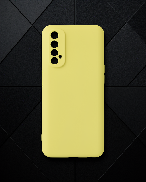 Realme 7 Kılıf Nano İçi Kadife Silikon - Sarı