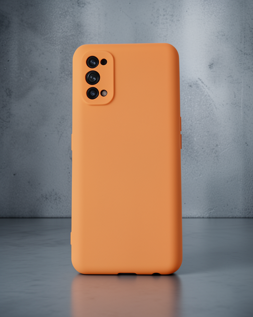 Realme 7 Pro Kılıf Nano İçi Kadife Silikon - Turuncu