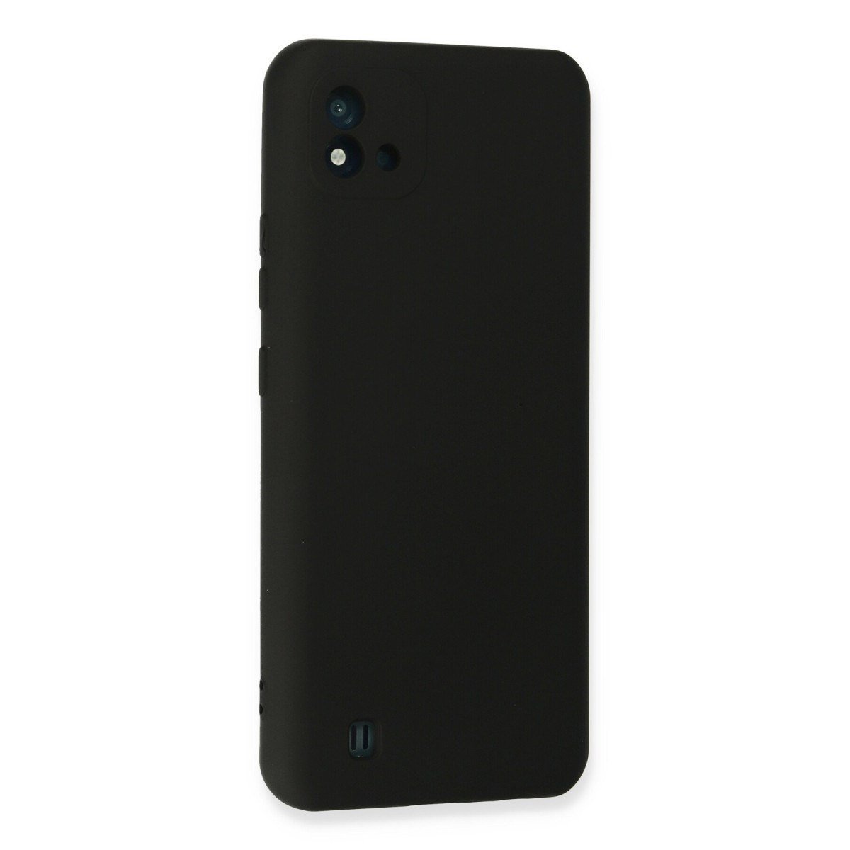 Realme C11 2021 Kılıf Nano içi Kadife Silikon - Siyah