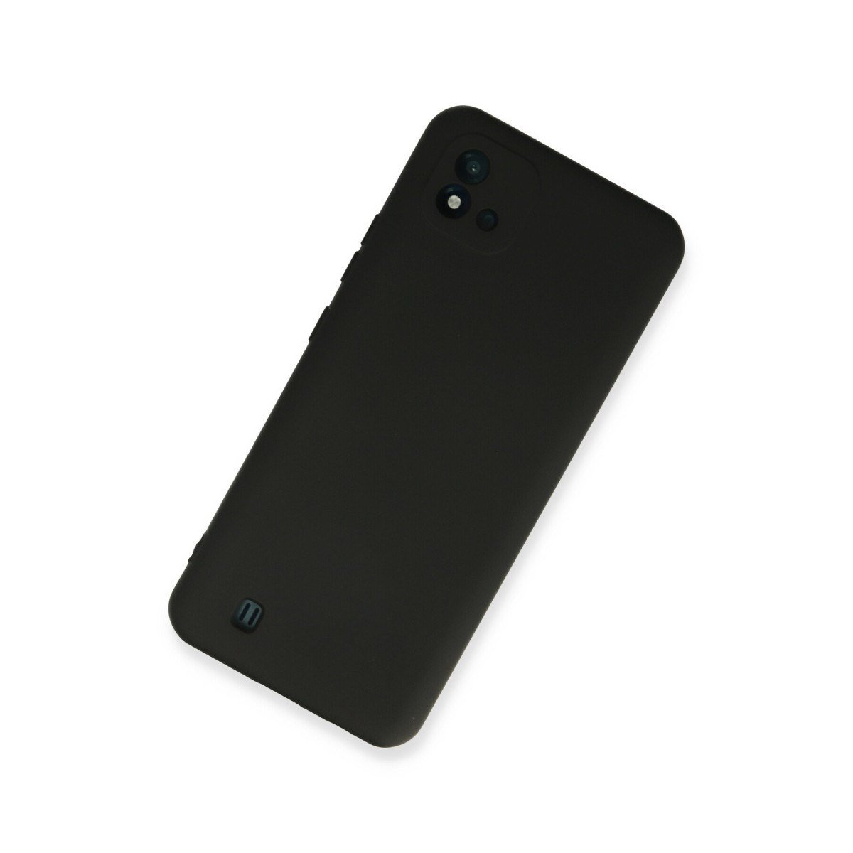 Realme C11 2021 Kılıf Nano içi Kadife Silikon - Siyah