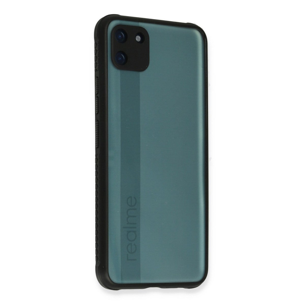 Realme C11 Kılıf Miami Şeffaf Silikon - Siyah