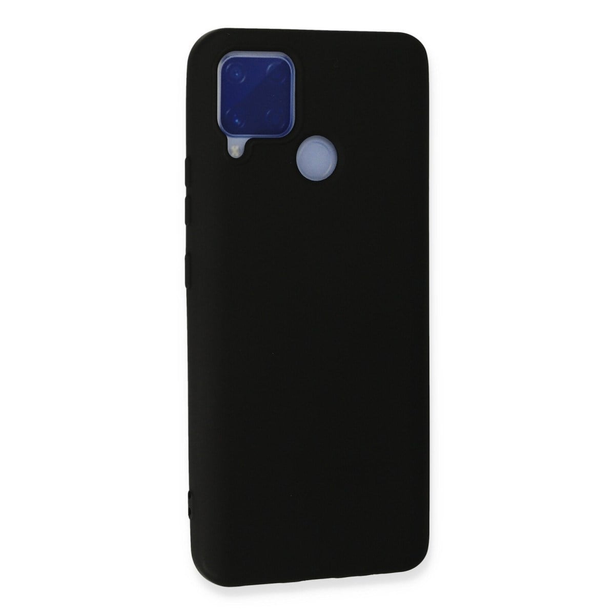 Realme C15 Kılıf Nano içi Kadife Silikon - Siyah