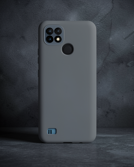 Realme C21 Kılıf Nano İçi Kadife Silikon - Gri