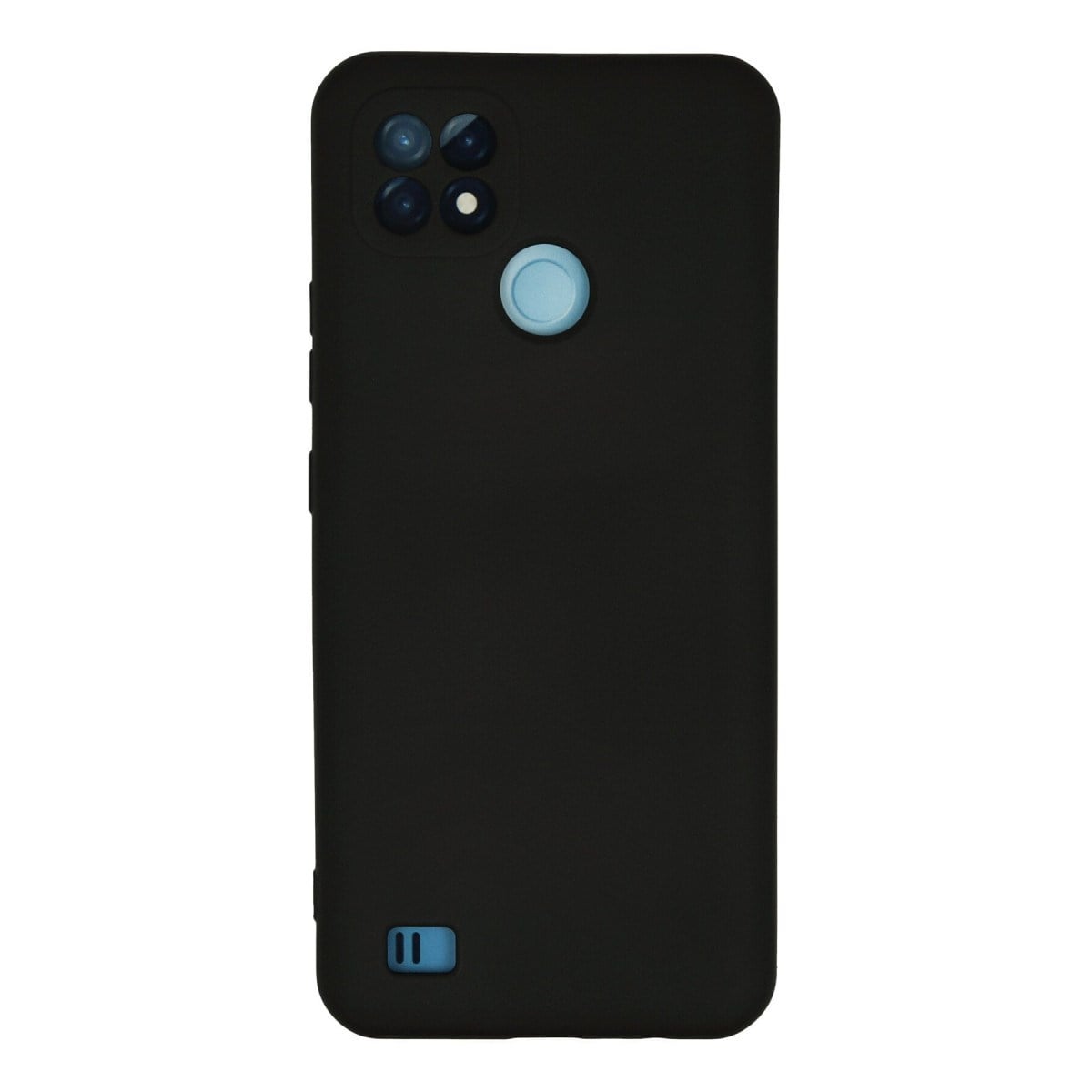 Realme C21 Kılıf Nano içi Kadife Silikon - Siyah