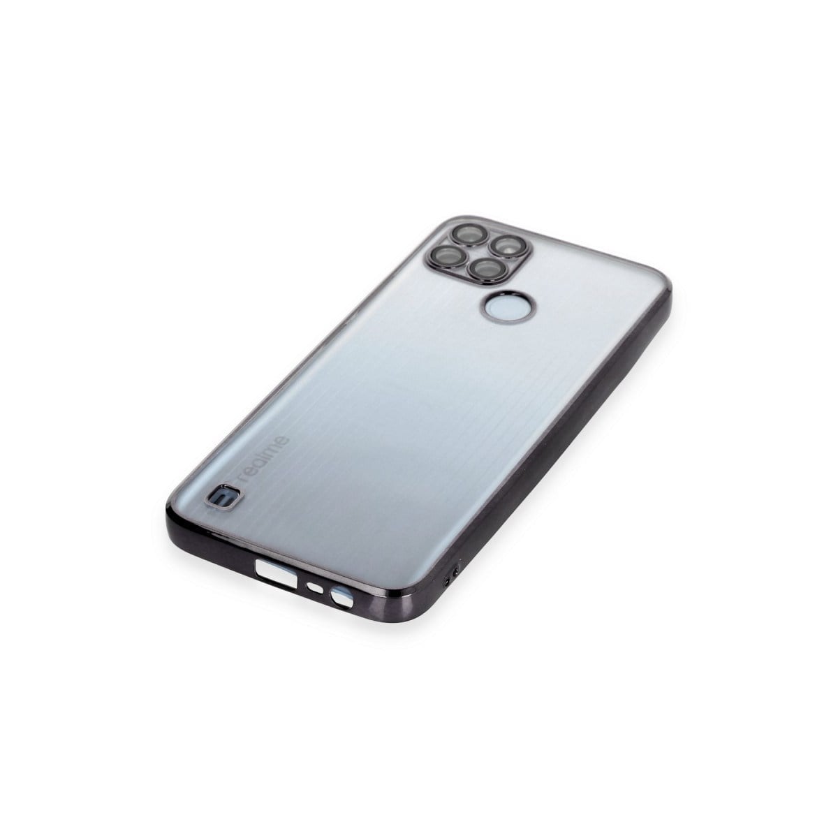 Realme C25Y Kılıf Razer Lensli Silikon - Siyah