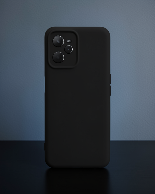 Realme C35 Kılıf Nano İçi Kadife Silikon - Siyah