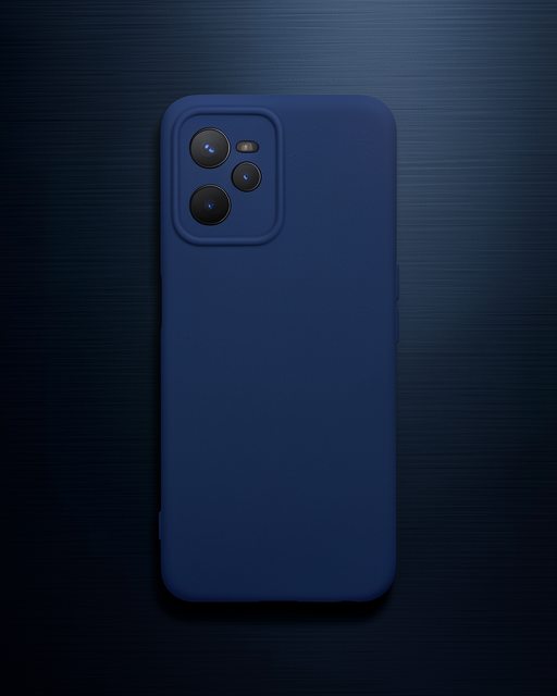Realme C35 Kılıf Nano İçi Kadife Silikon - Lacivert