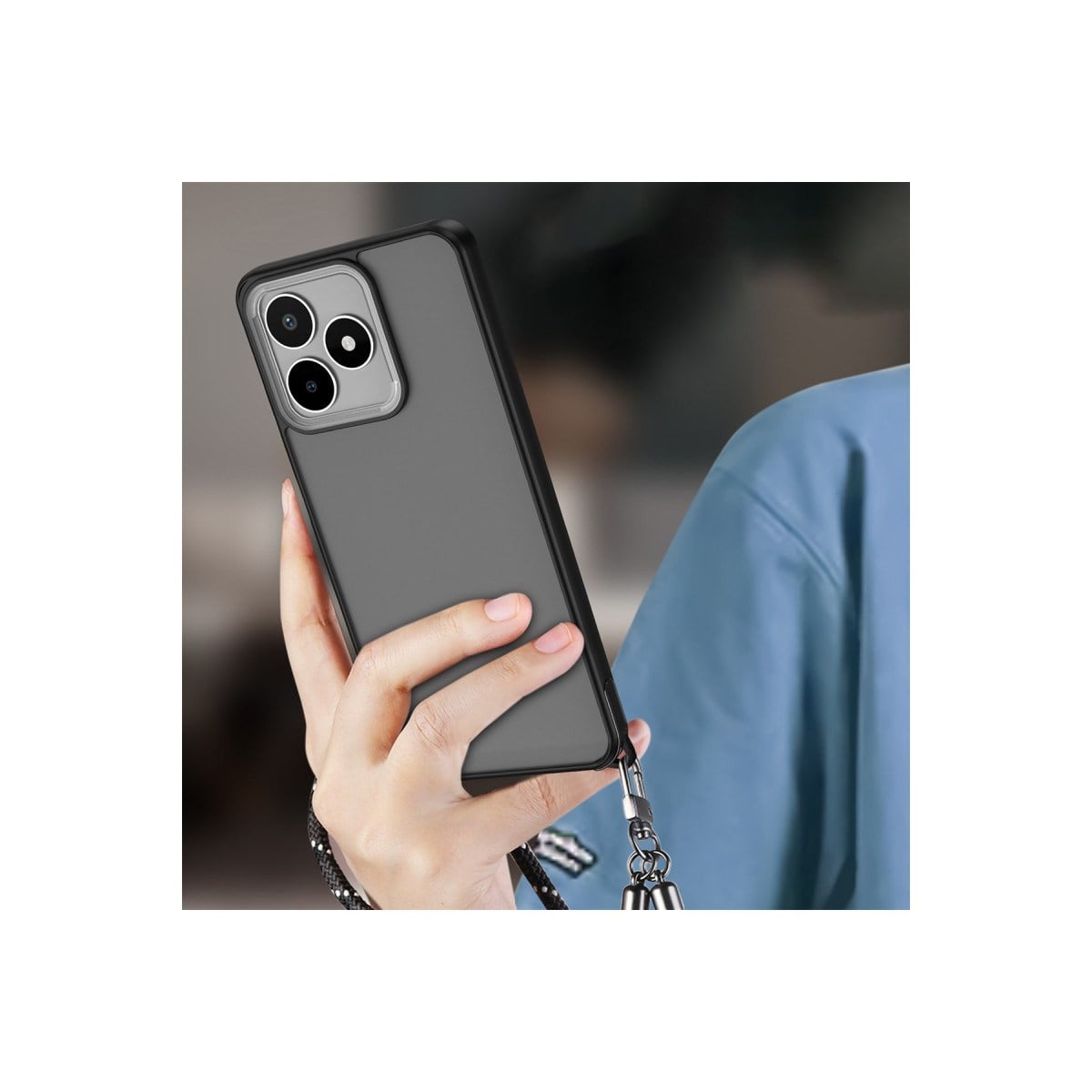 Realme C53 Kılıf Elegant Kapak - Siyah