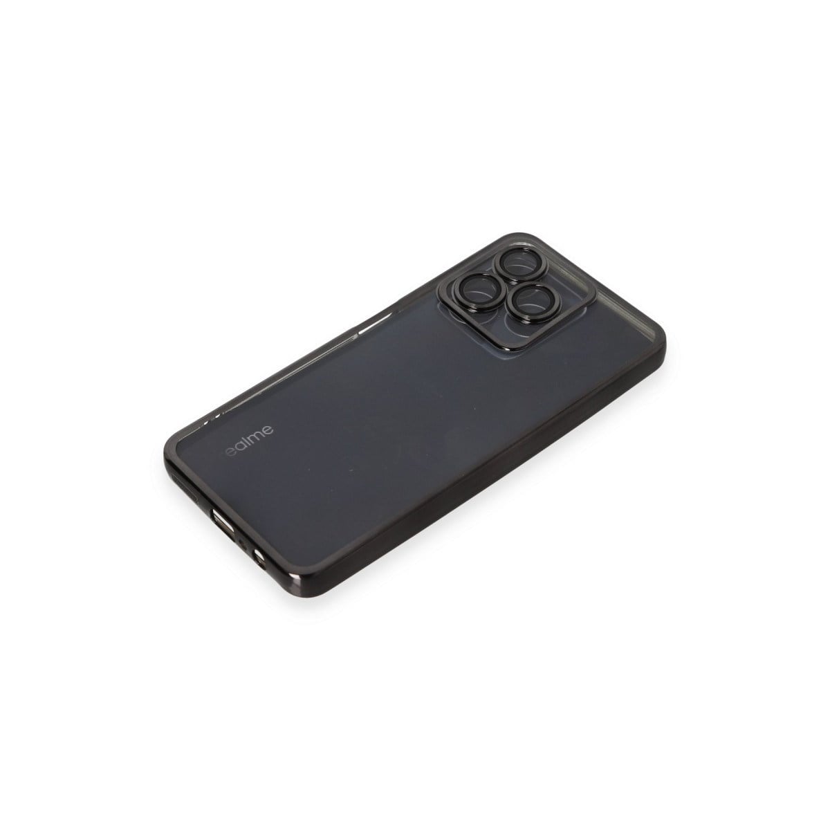 Realme C53 Kılıf Razer Lensli Silikon - Siyah