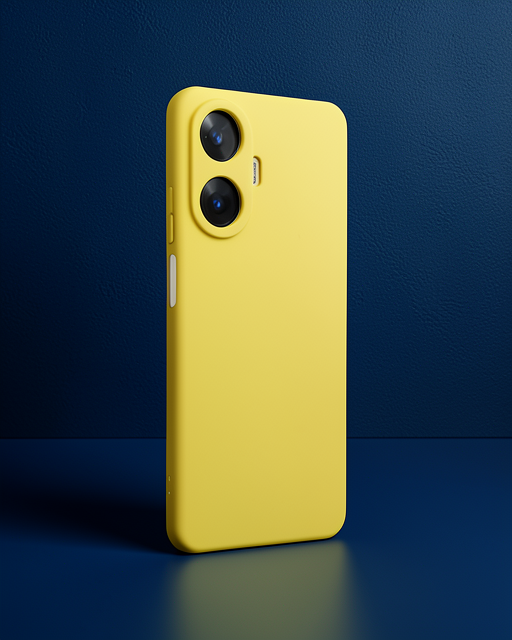 Realme C55 Kılıf Nano İçi Kadife Silikon - Sarı