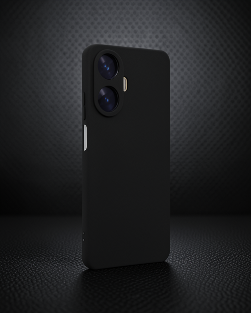 Realme C55 Kılıf Nano İçi Kadife Silikon - Siyah