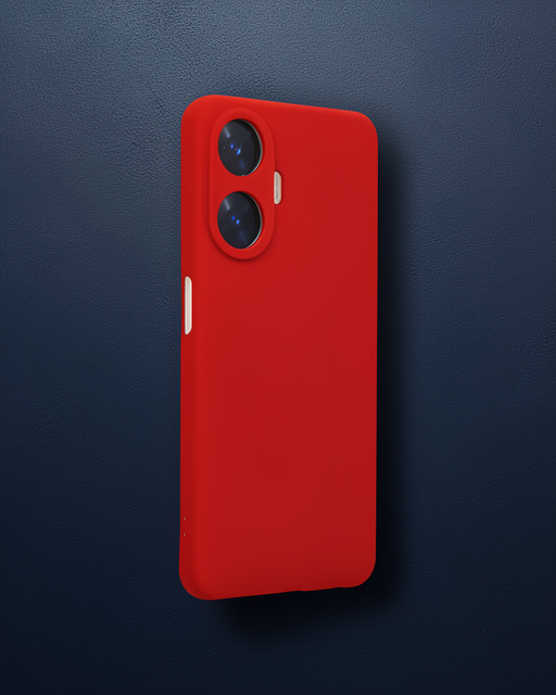 Realme C55 Kılıf Nano İçi Kadife Silikon - Kırmızı