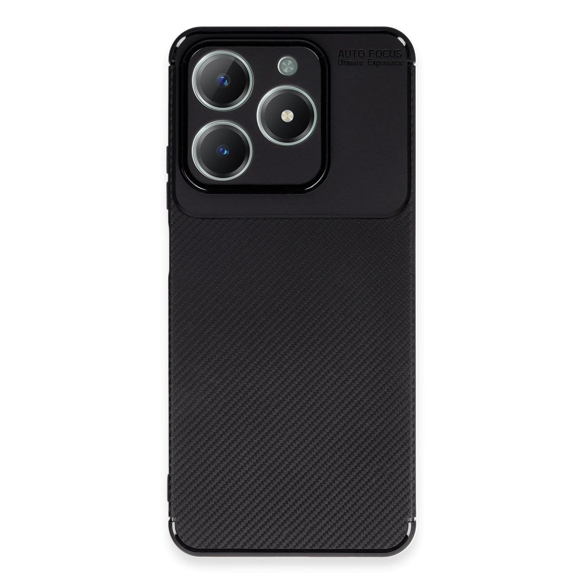 Realme C61 Kılıf Auto Focus Karbon Kapak - Siyah