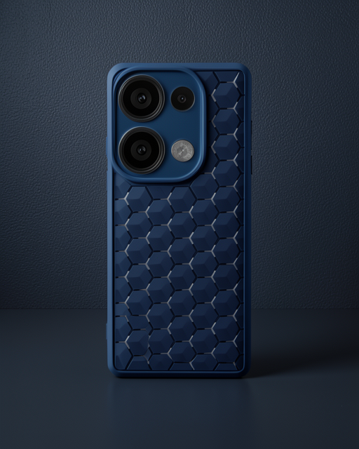 Realme C65 Kılıf Petek Silikon Kapak - Lacivert