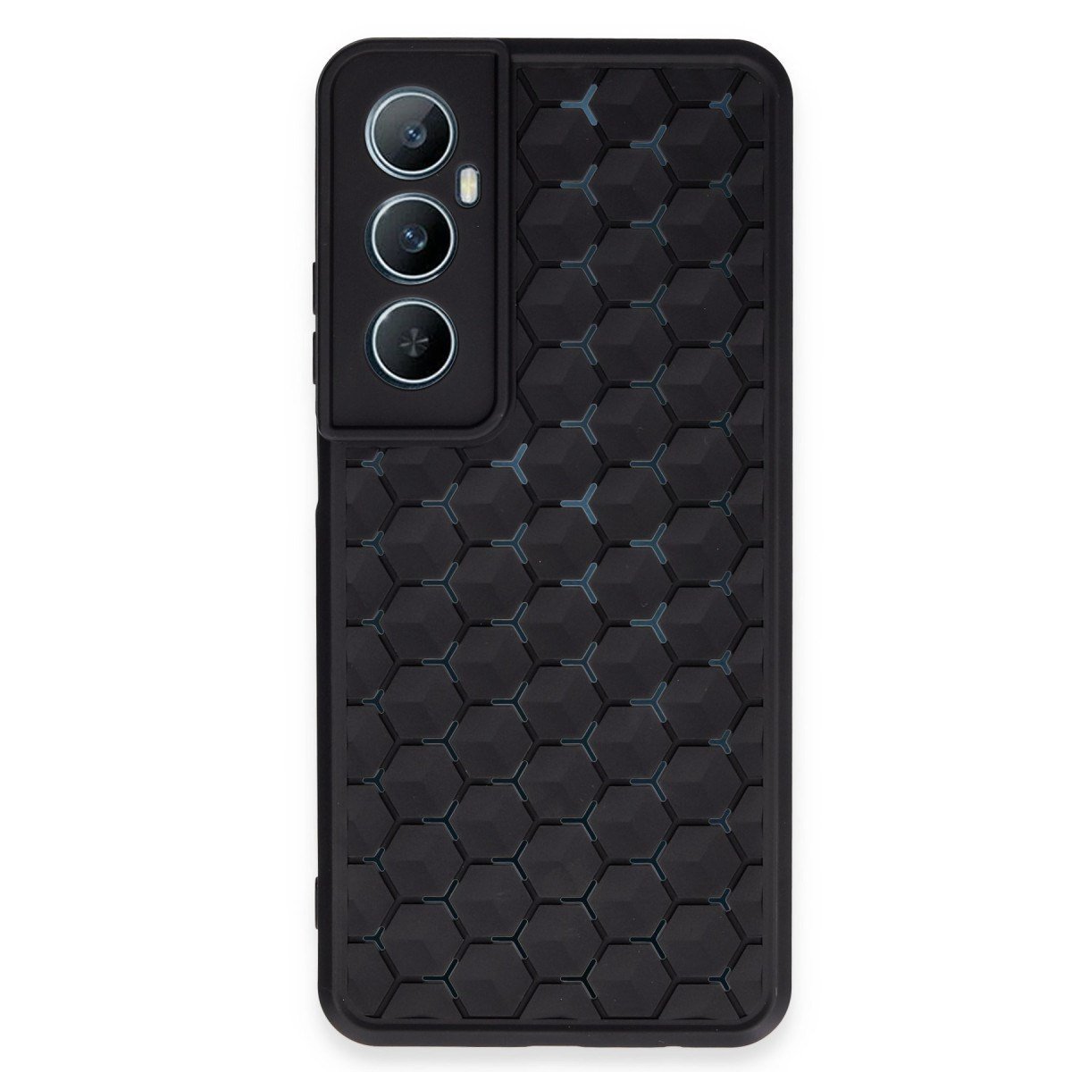 Realme C65 Kılıf Petek Silikon Kapak - Siyah