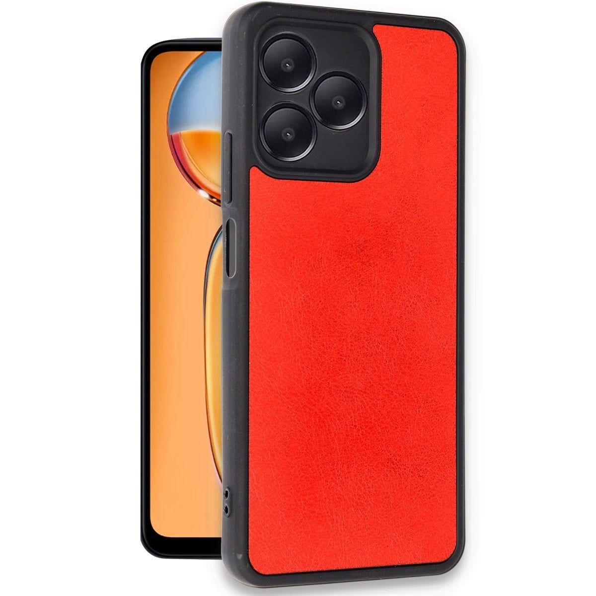 Realme Note 50 4G Kılıf Aras Deri Kapak - Kırmızı