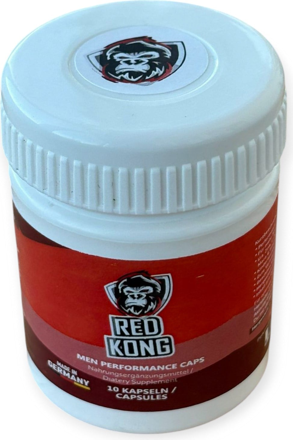 Red Kong For Men Erkeklere Özel Destekleyici Ürün 10 Capsules