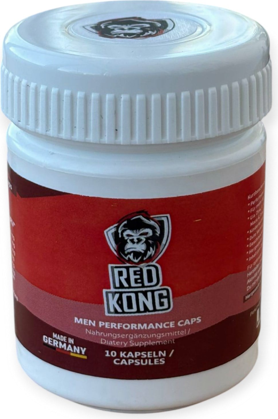 Red Kong For Men Erkeklere Özel Destekleyici Ürün 10 Capsules
