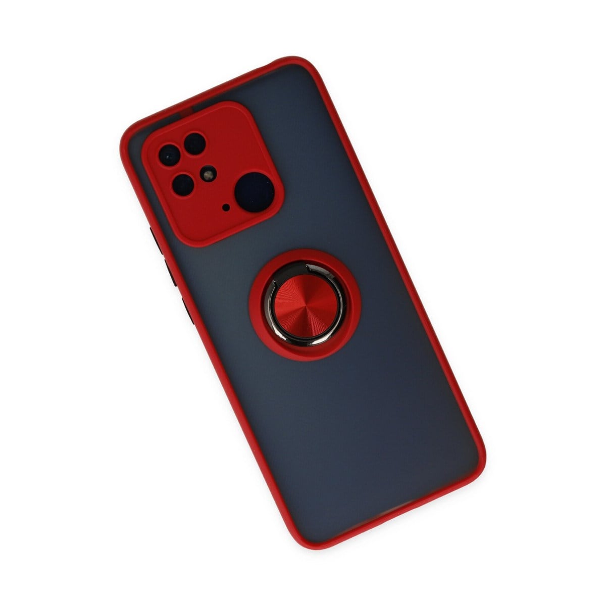 Redmi 10C Kılıf Montreal Yüzüklü Silikon Kapak - Kırmızı