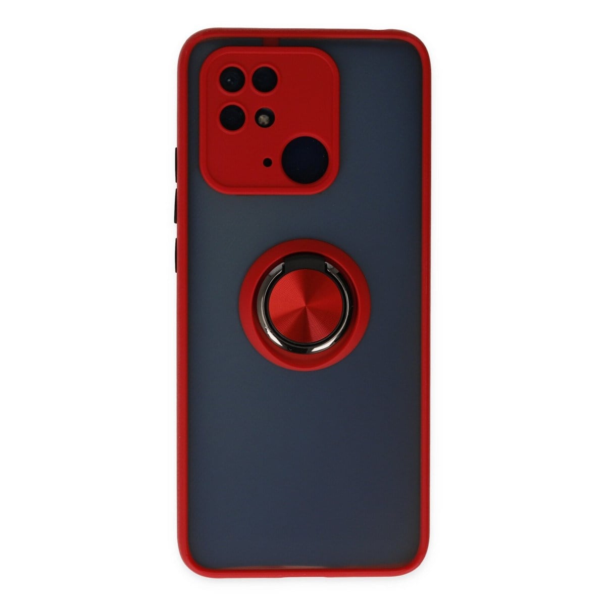 Redmi 10C Kılıf Montreal Yüzüklü Silikon Kapak - Kırmızı