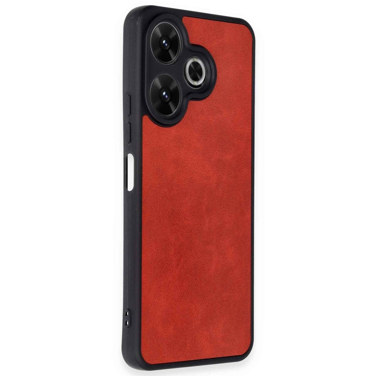 Redmi 13 4G Kılıf Aras Deri Kapak - Kırmızı