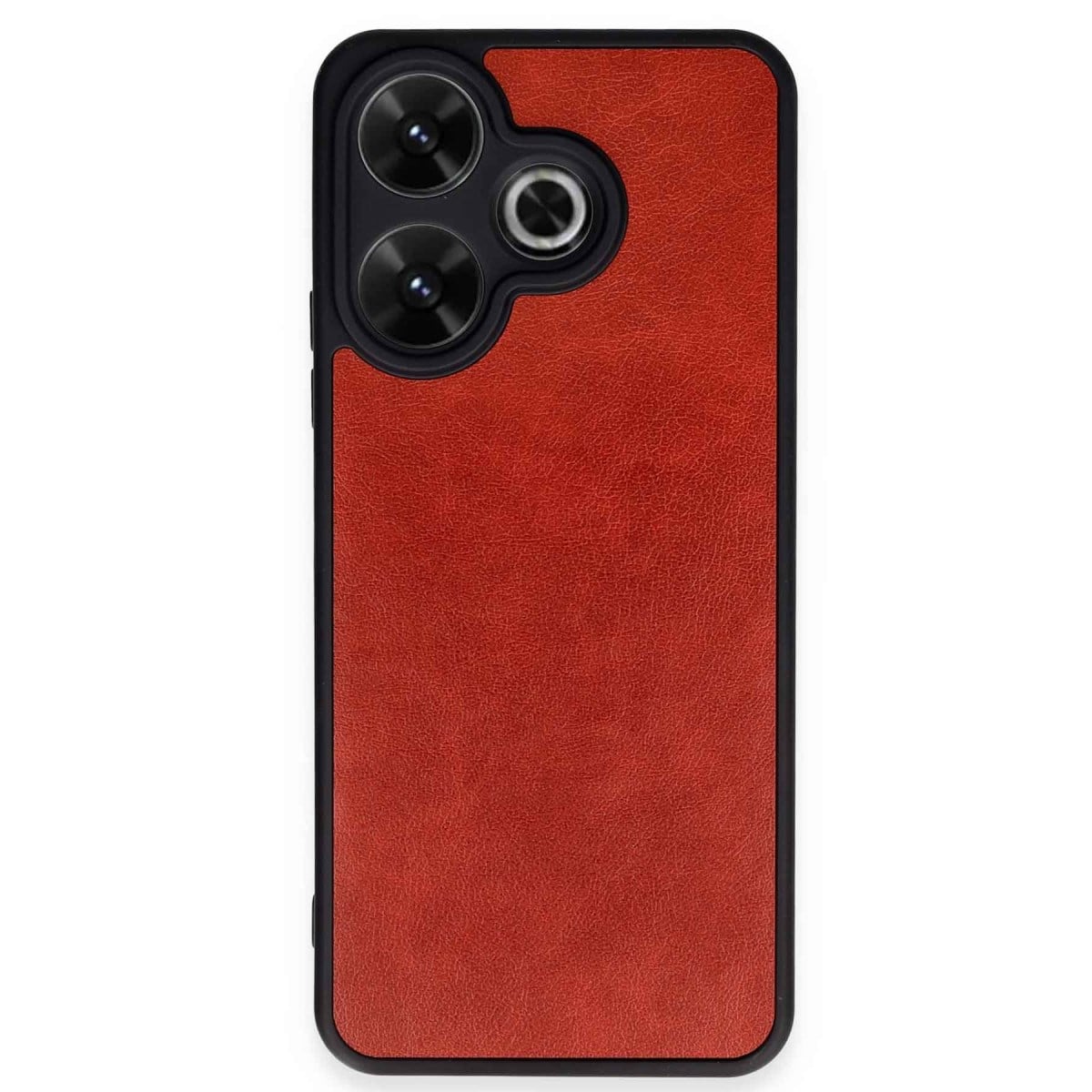 Redmi 13 4G Kılıf Aras Deri Kapak - Kırmızı