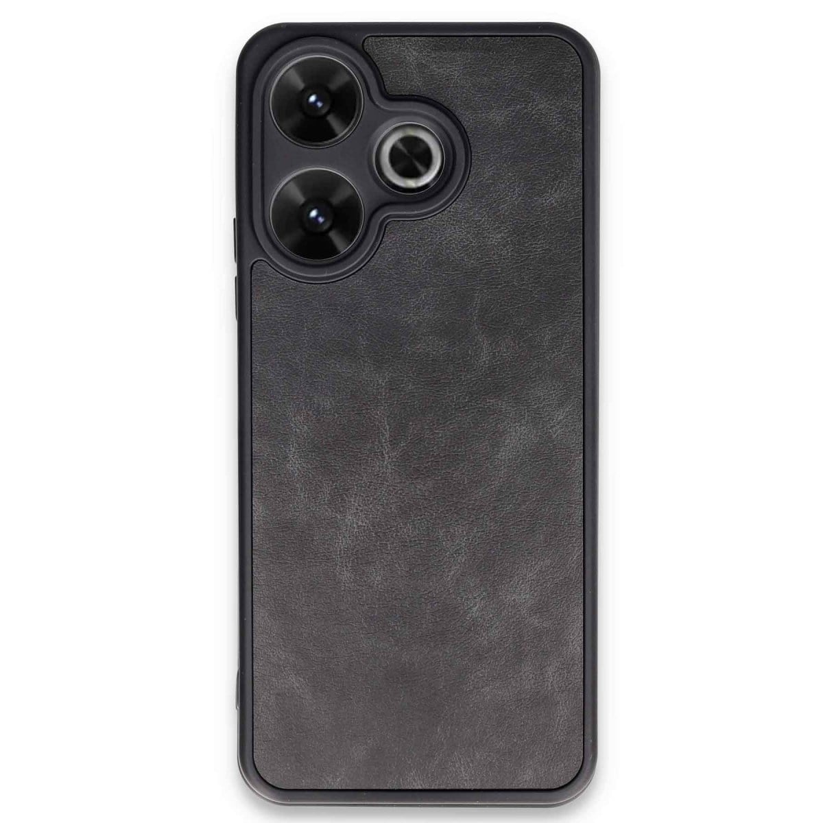 Redmi 13 4G Kılıf Aras Deri Kapak - Siyah