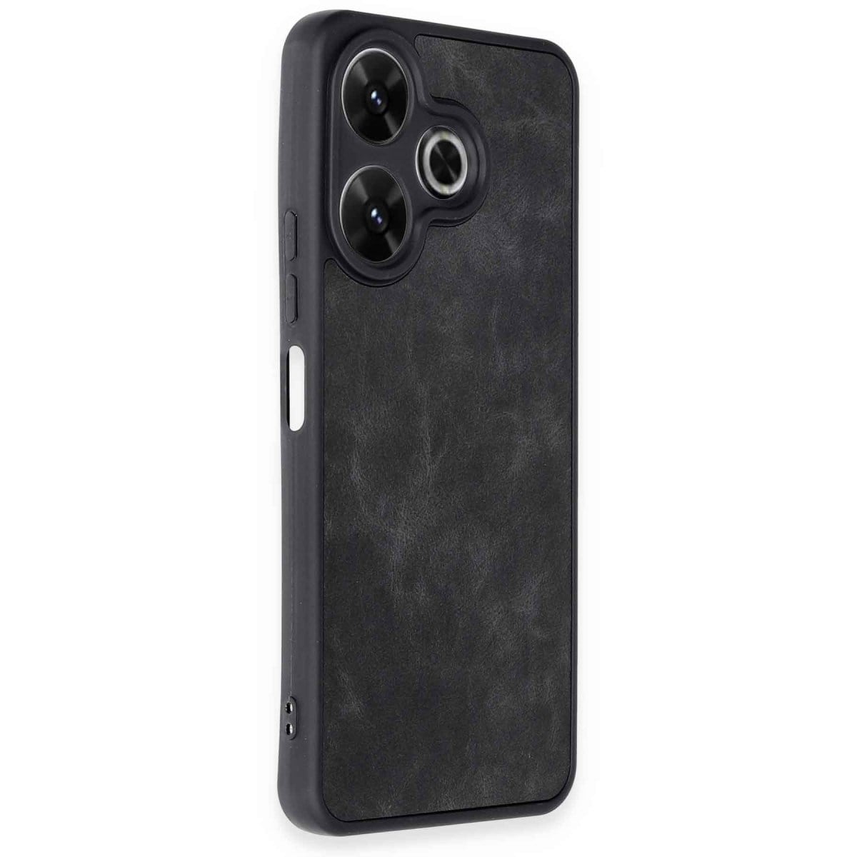 Redmi 13 4G Kılıf Aras Deri Kapak - Siyah