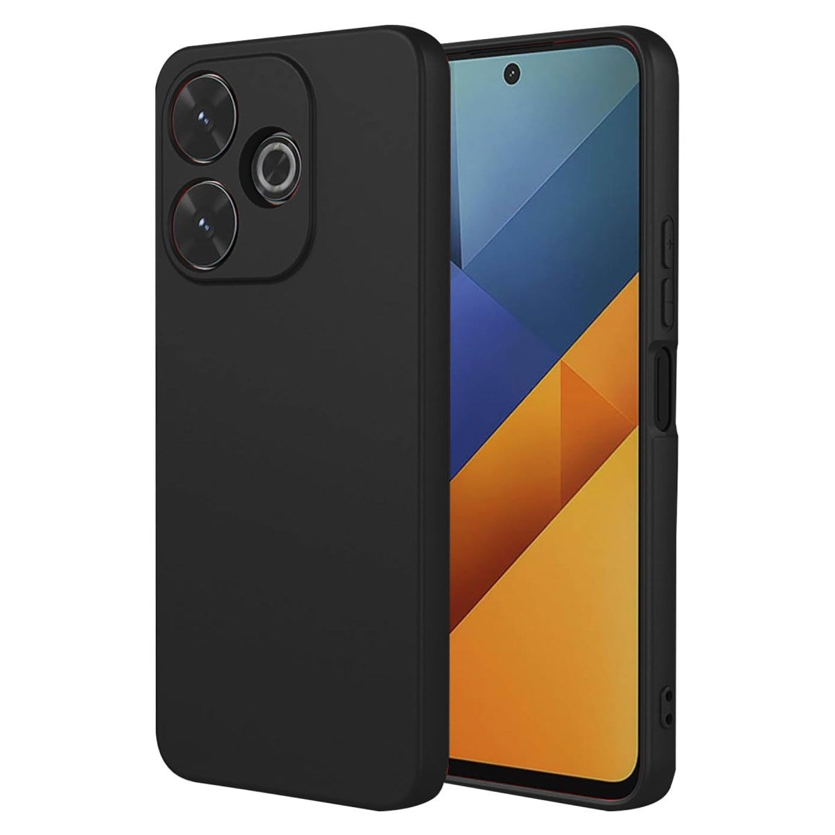 Redmi 13 4G Kılıf Nano içi Kadife Silikon - Siyah