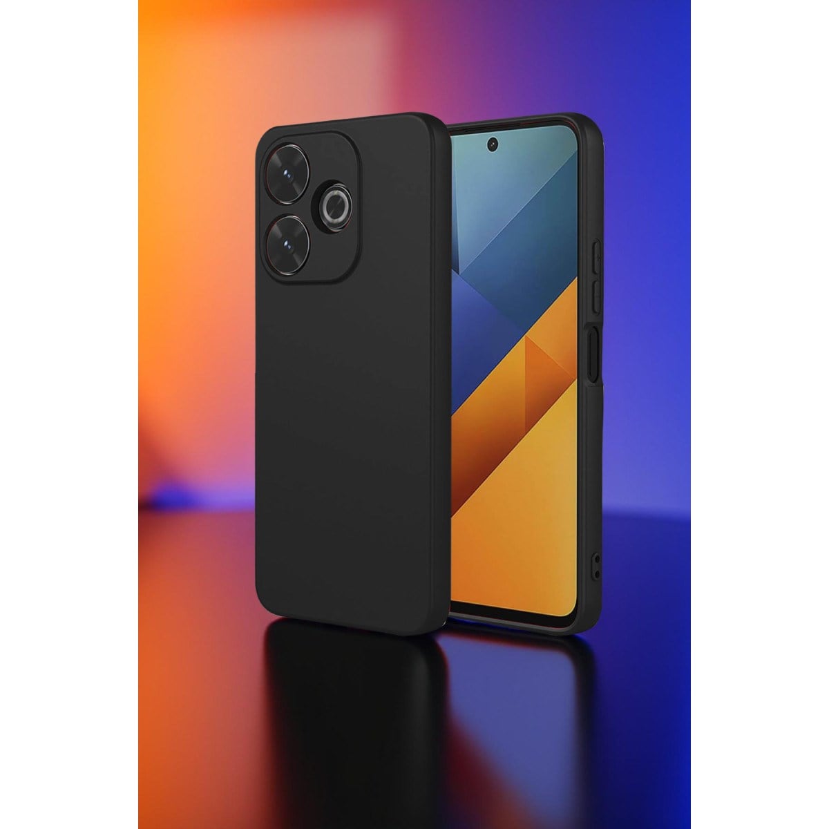 Redmi 13 4G Kılıf Nano içi Kadife Silikon - Siyah