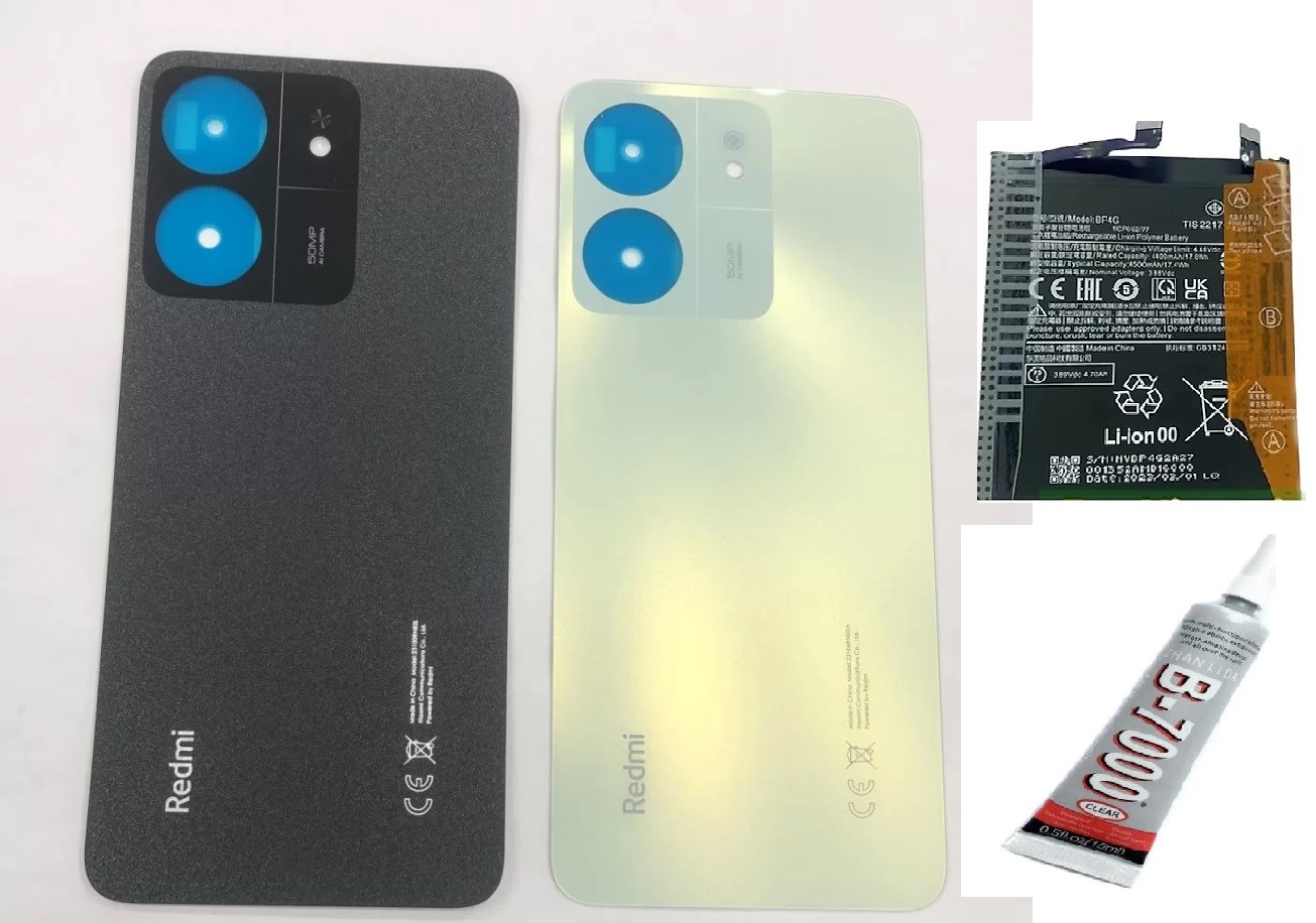 REDMİ 13C ARKA BATARYA KAPAĞI ,BATARYA VE B7000 YA