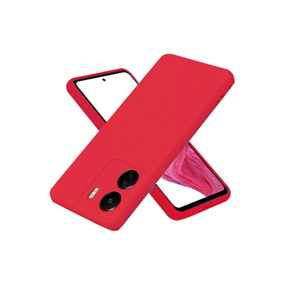 Redmi 13C Kılıf First Silikon - Kırmızı