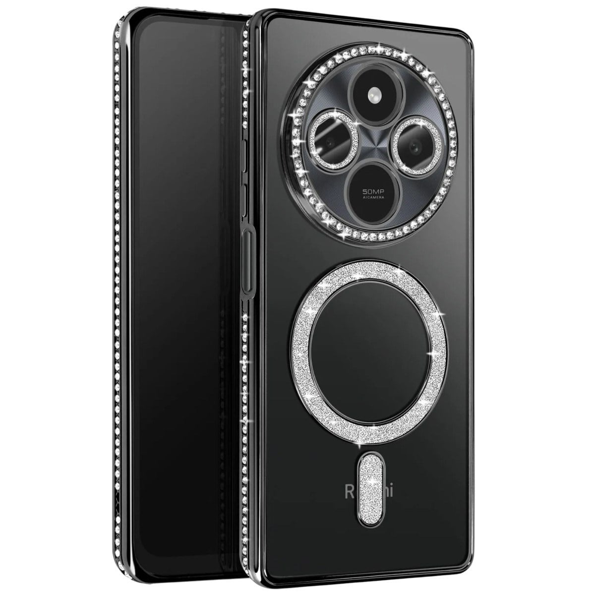 Redmi 14C Joke Simli Magneticsafe Kılıf - Siyah