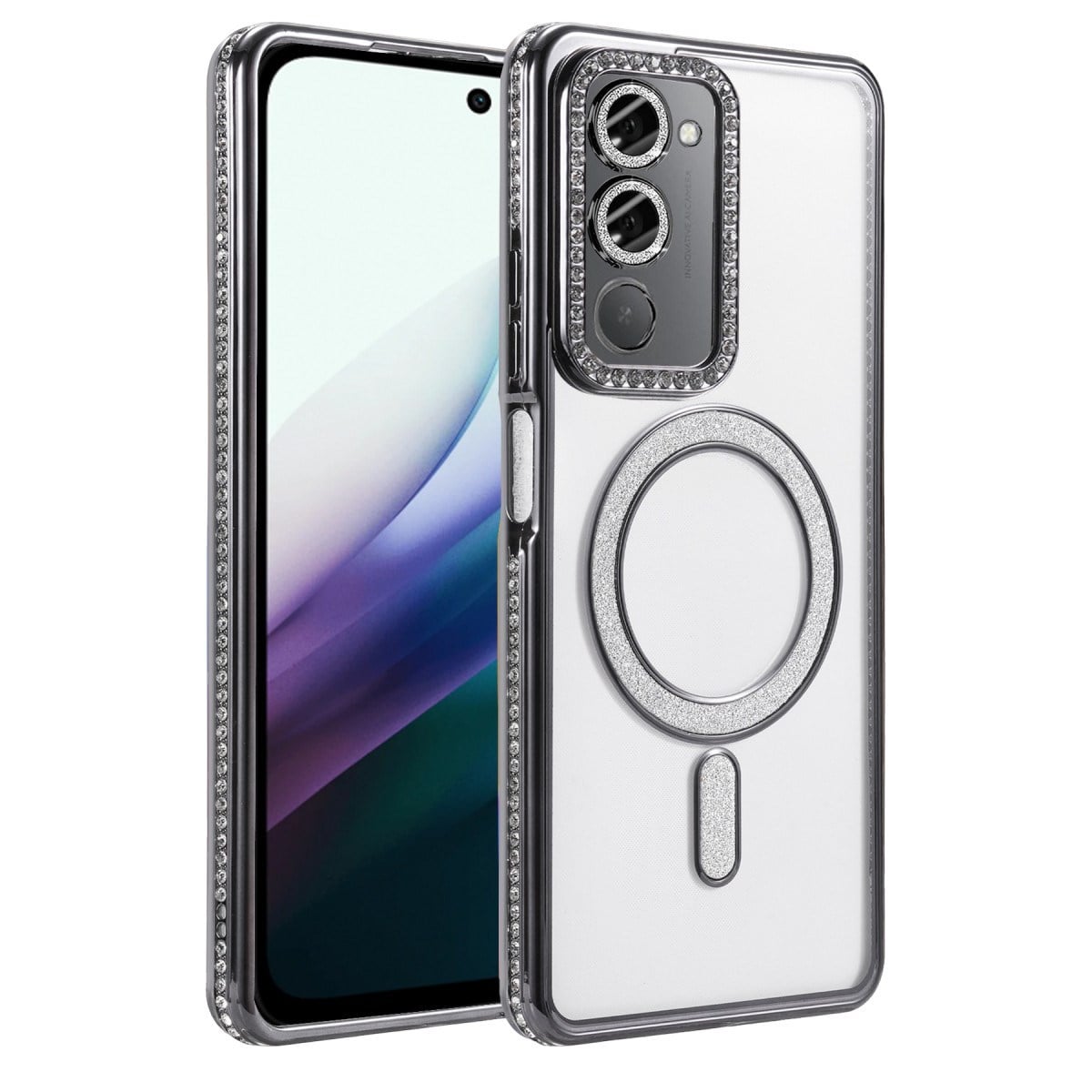 Redmi 15 4G Joke Simli Magneticsafe Kılıf - Siyah