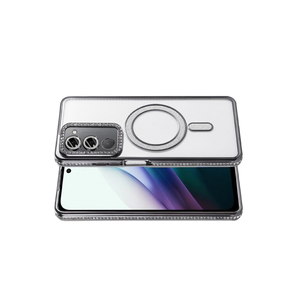 Redmi 15 4G Joke Simli Magneticsafe Kılıf - Siyah
