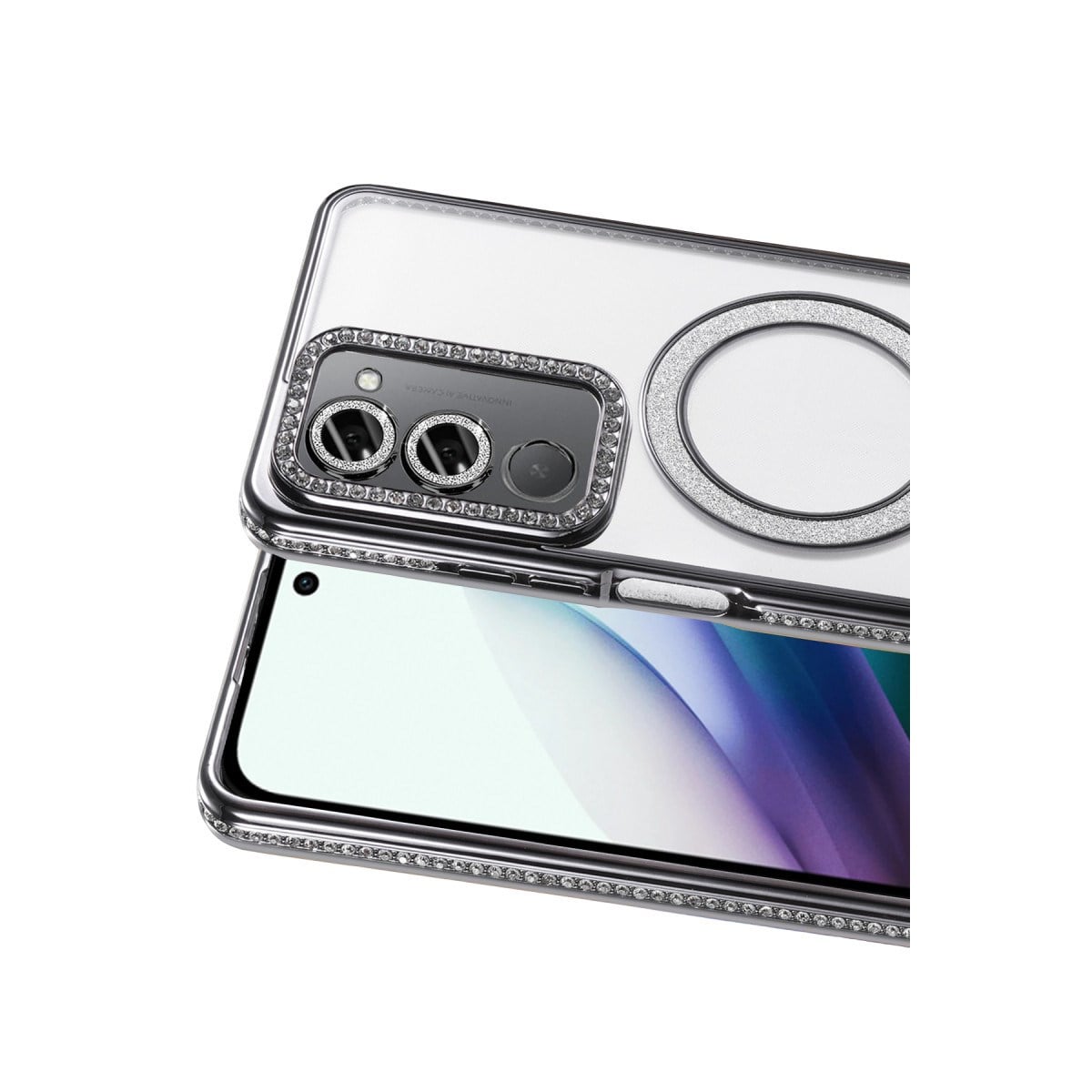Redmi 15 4G Joke Simli Magneticsafe Kılıf - Siyah