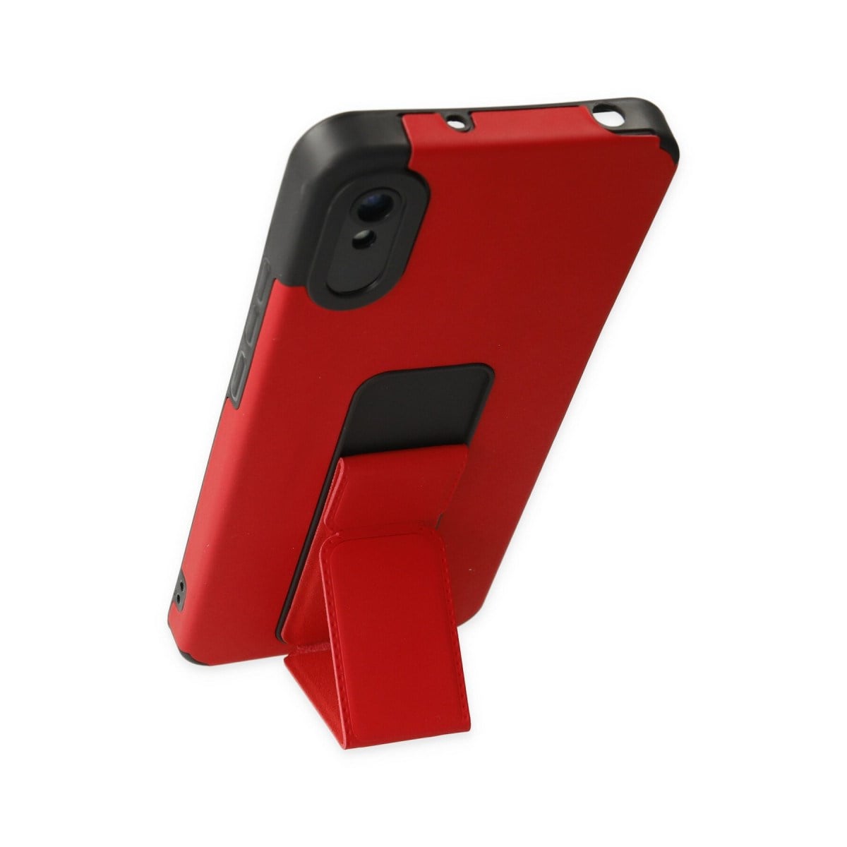 Redmi 9A Kılıf Mega Standlı Silikon - Kırmızı