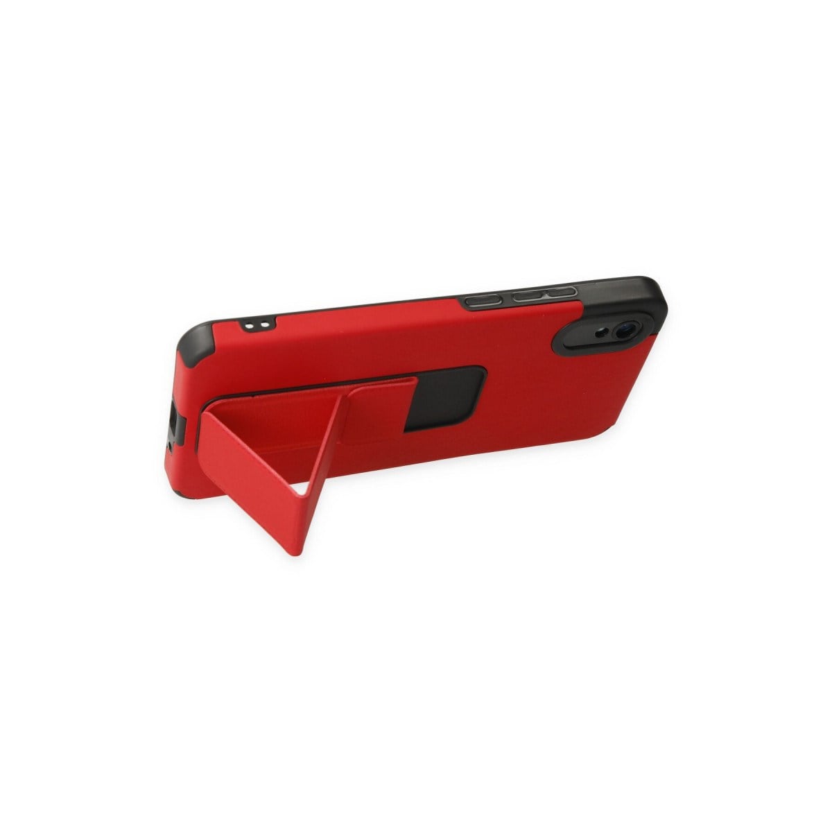 Redmi 9A Kılıf Mega Standlı Silikon - Kırmızı