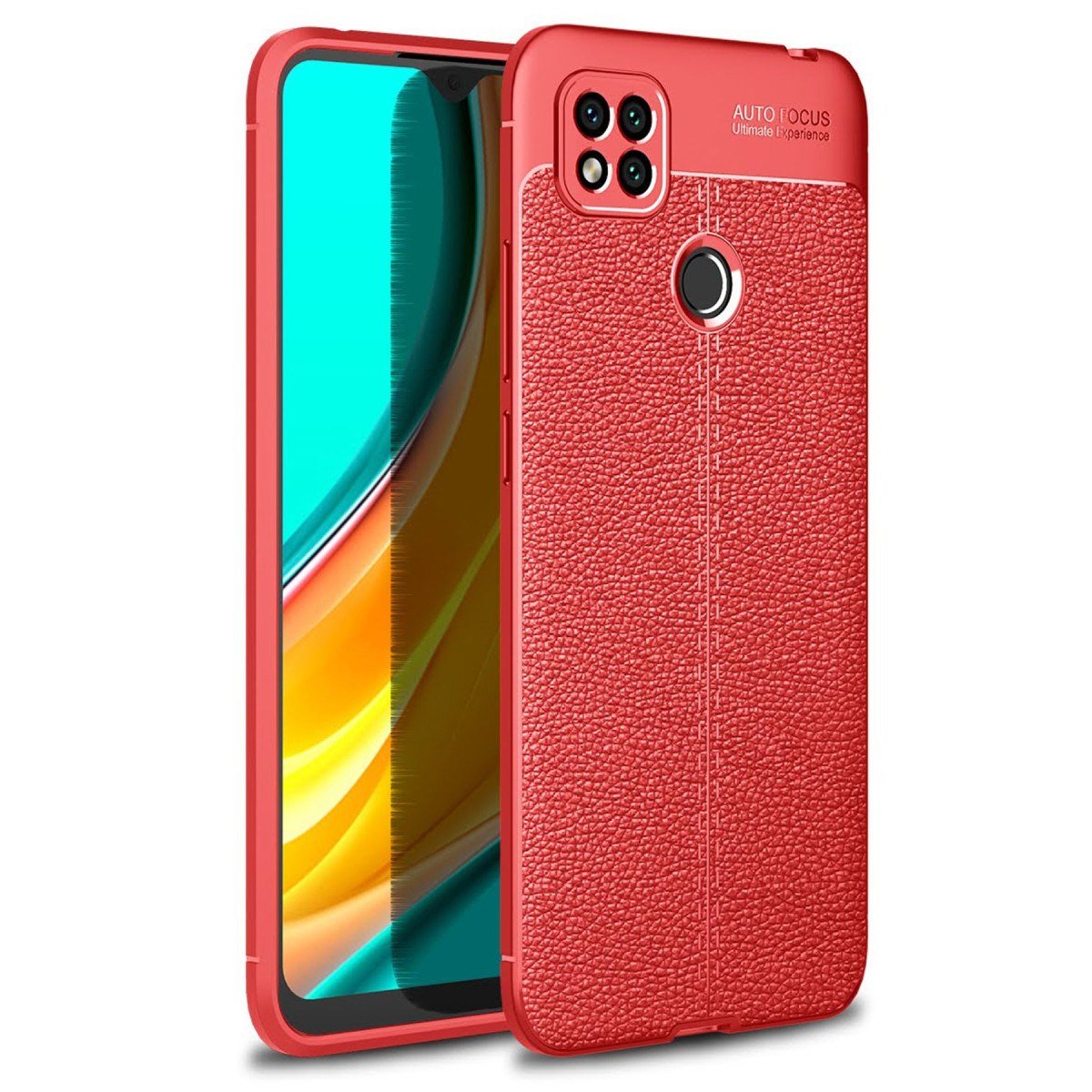Redmi 9C Kılıf Auto Focus Kapak - Kırmızı